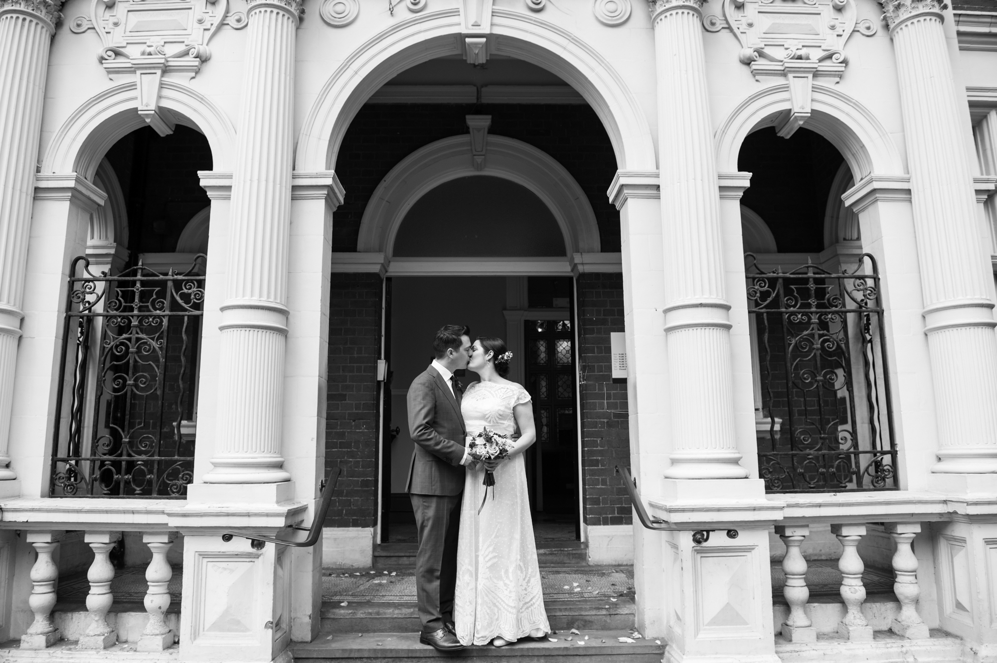 small and intimate wedding photography at Mayfair Library in London